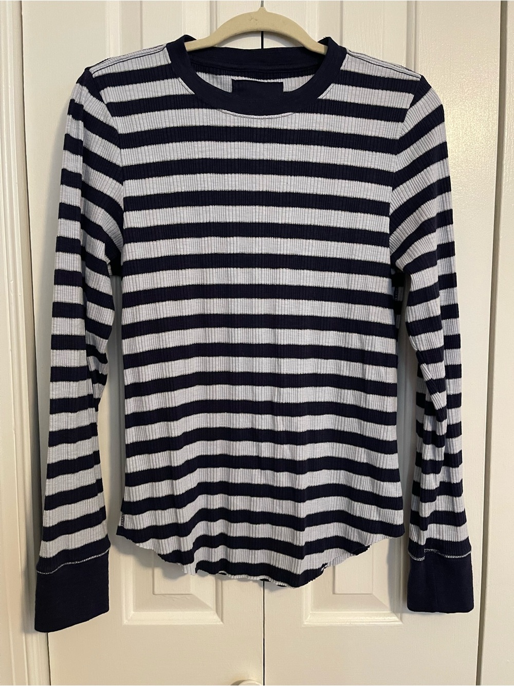 Aerie Striped Ribbed Long Sleeve Top